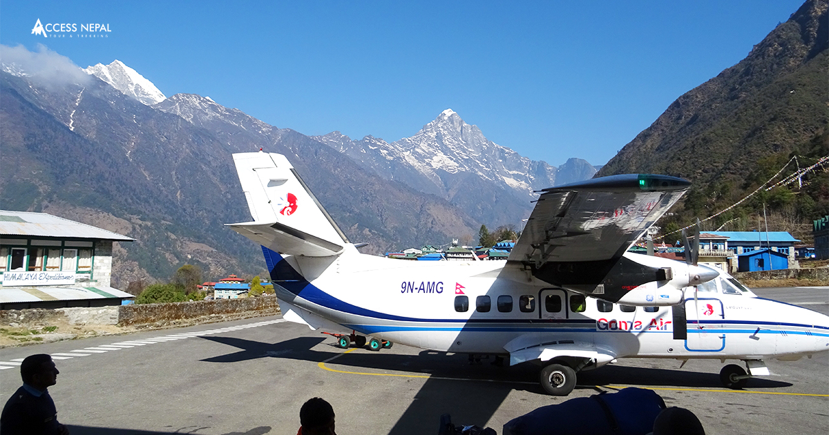 Aeroplane in lukla