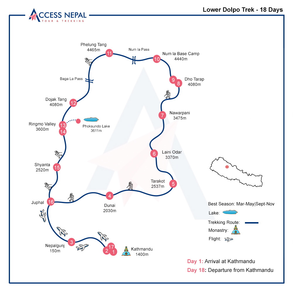 lower dolpo map