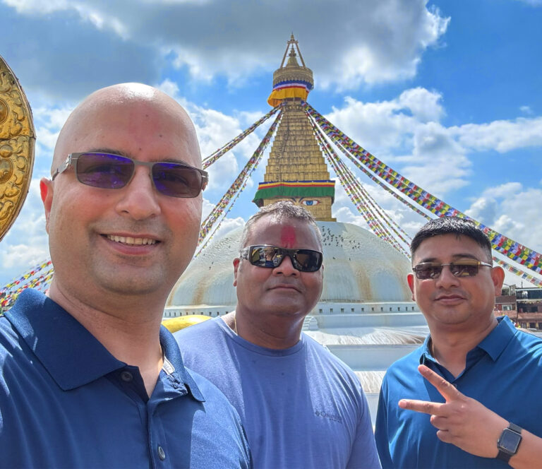 boudhanath during peace tour in Nepal
