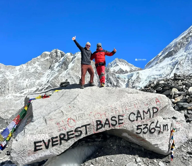 trekking até o acampamento base do Everest