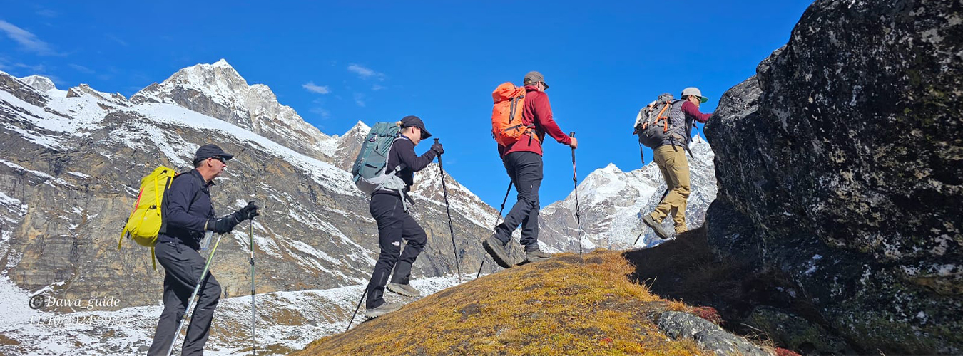 trekking and hiking