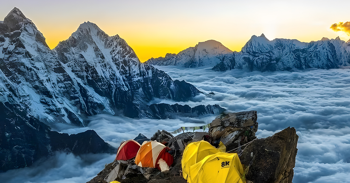 Tents during Ama Dablam Climbing