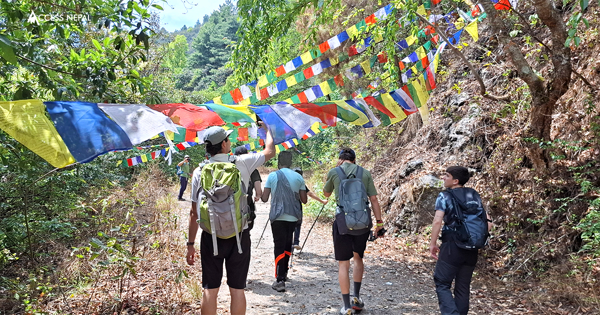 Hiking on the way to Shivapuri National Park