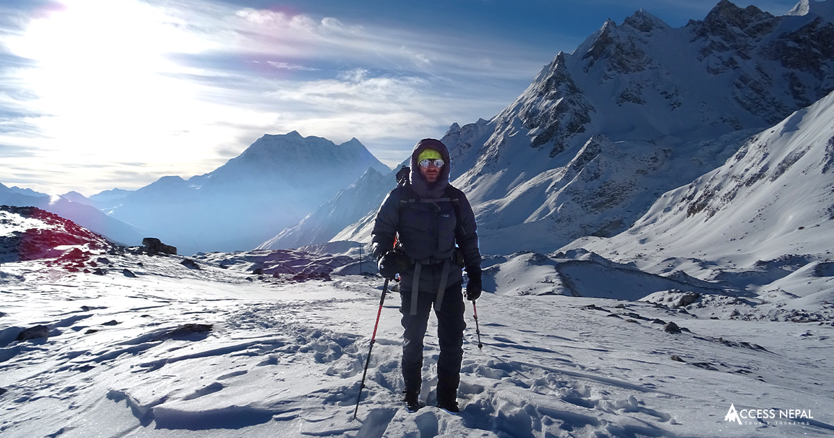 Weather during winter in the Manaslu Region