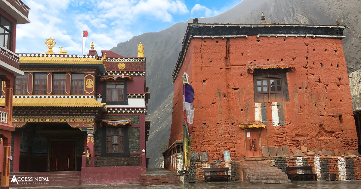 Monasteries in most of the villages of upper mustang Nepal
