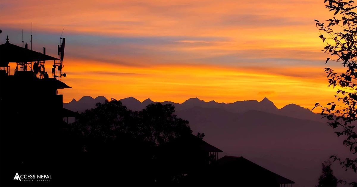 sunrise view under the clear sky and peaceful environment