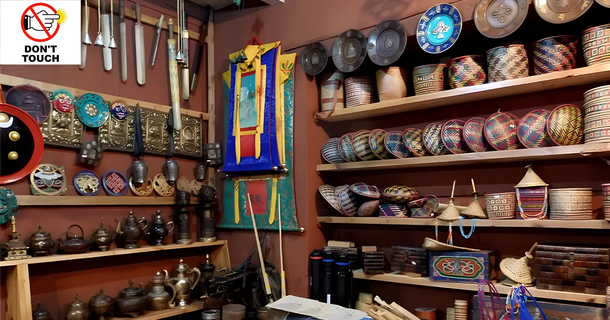 Don't touch religious objects