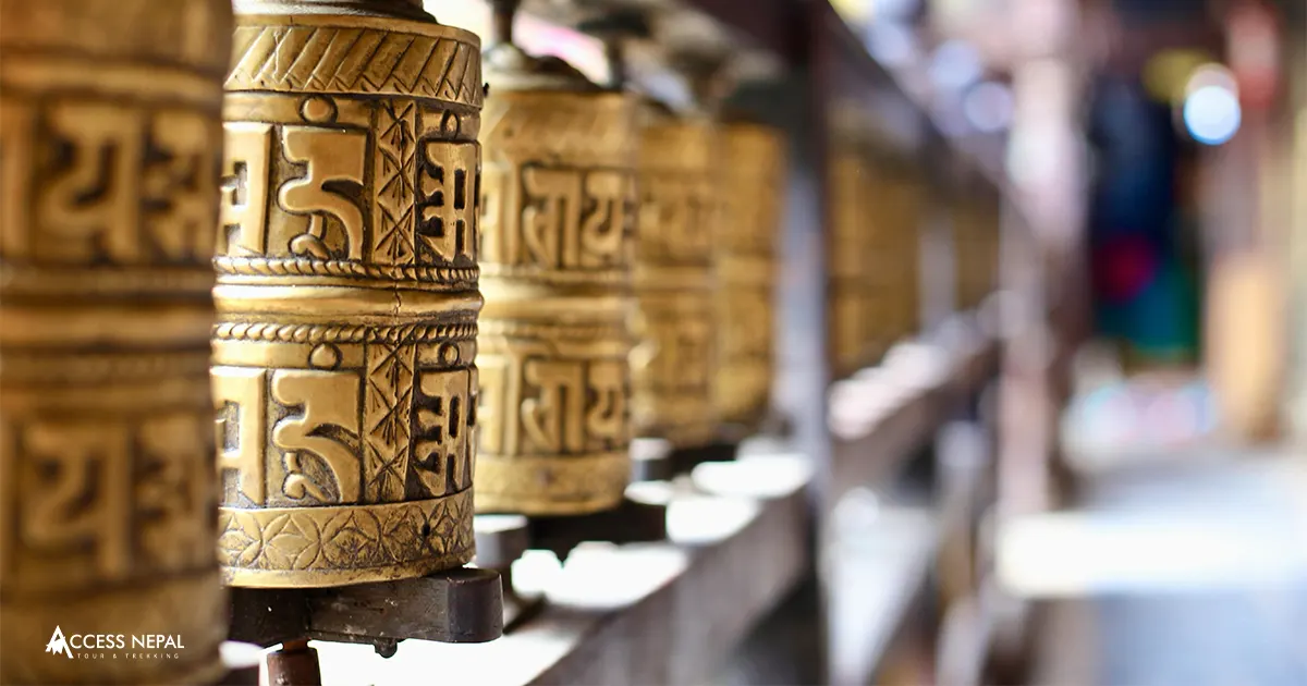 Do a gentle spin of prayer wheels