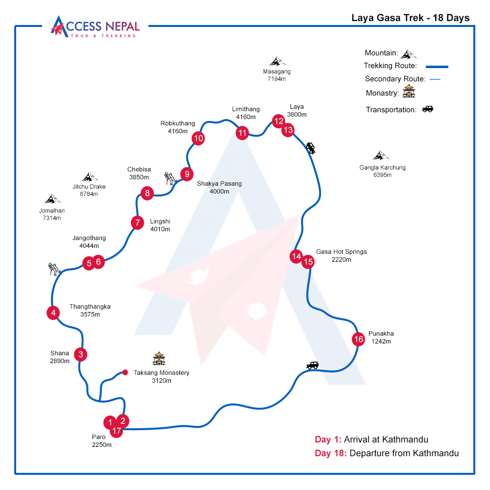 Laya gasa route map