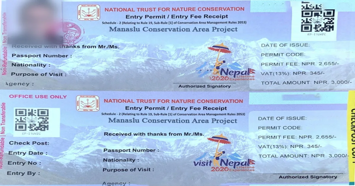 Manaslu Conservation Area Permit