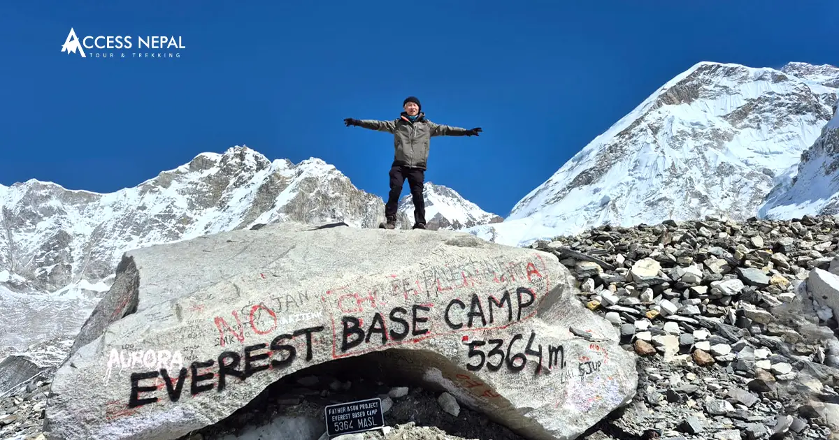Trekker in Nepal