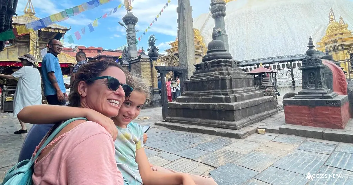 How to Explore Kathmandu With kids Swyambhunath