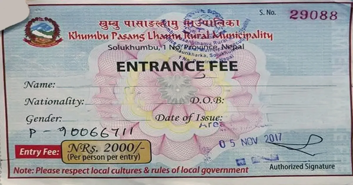 Sagarmatha National Park Permit