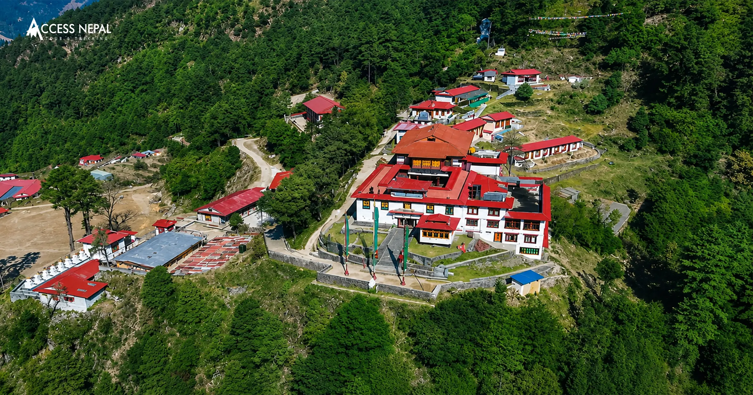 Chiwong Gompa is a sherpa monasteries at an elevation of 2,800m