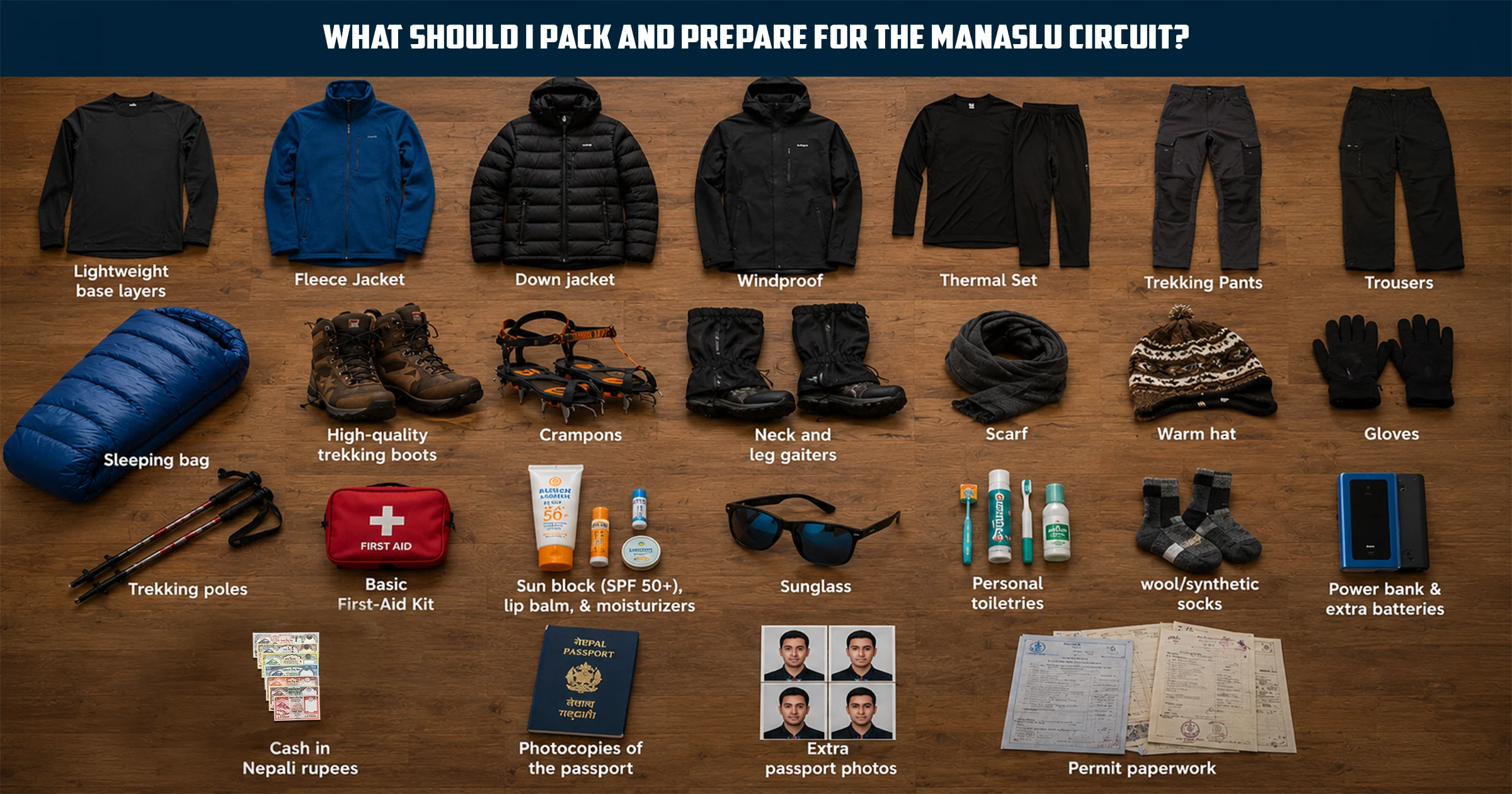 Manaslu Circuit Trek Packing List
