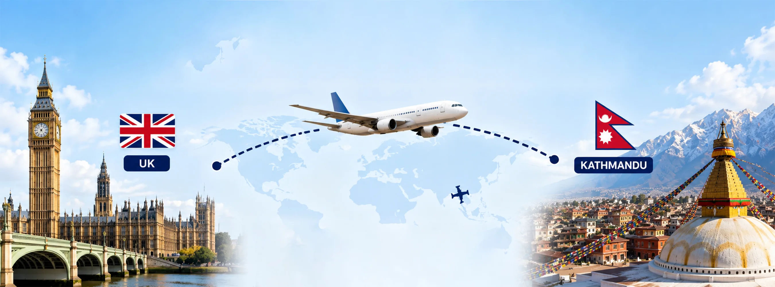 Can you fly direct from the UK to Kathmandu?