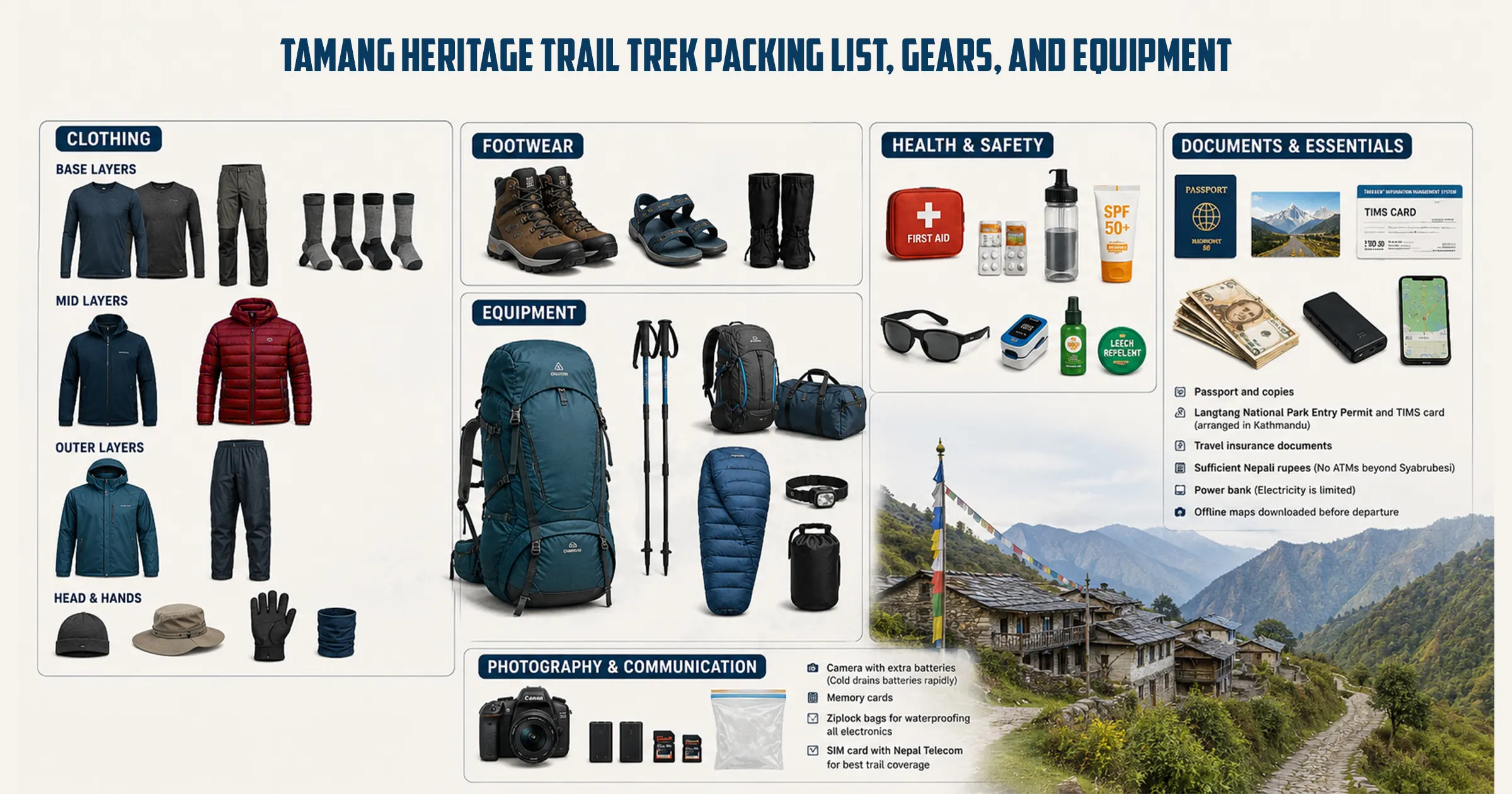 Tamang heritage trek packing list