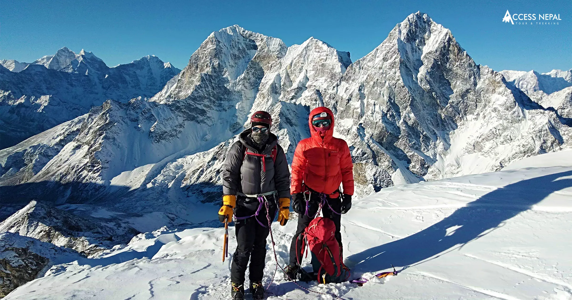 A beginner climbing Island Peak