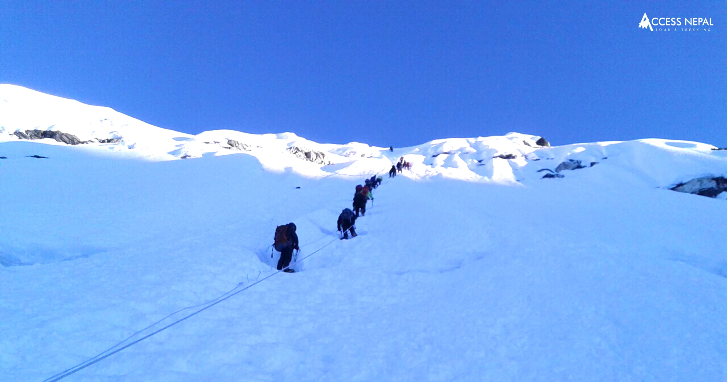 Climbing During Mera Peak Summit